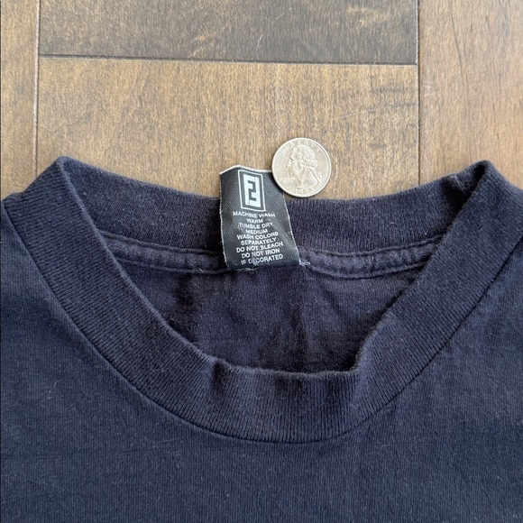 Vintage 90s Fendi Spell Out Single Stitch Graphic Designer Shirt XL - Picture 3 of 6